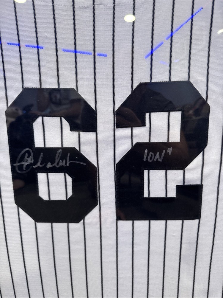 Joba Chamberlain framed signed jersey