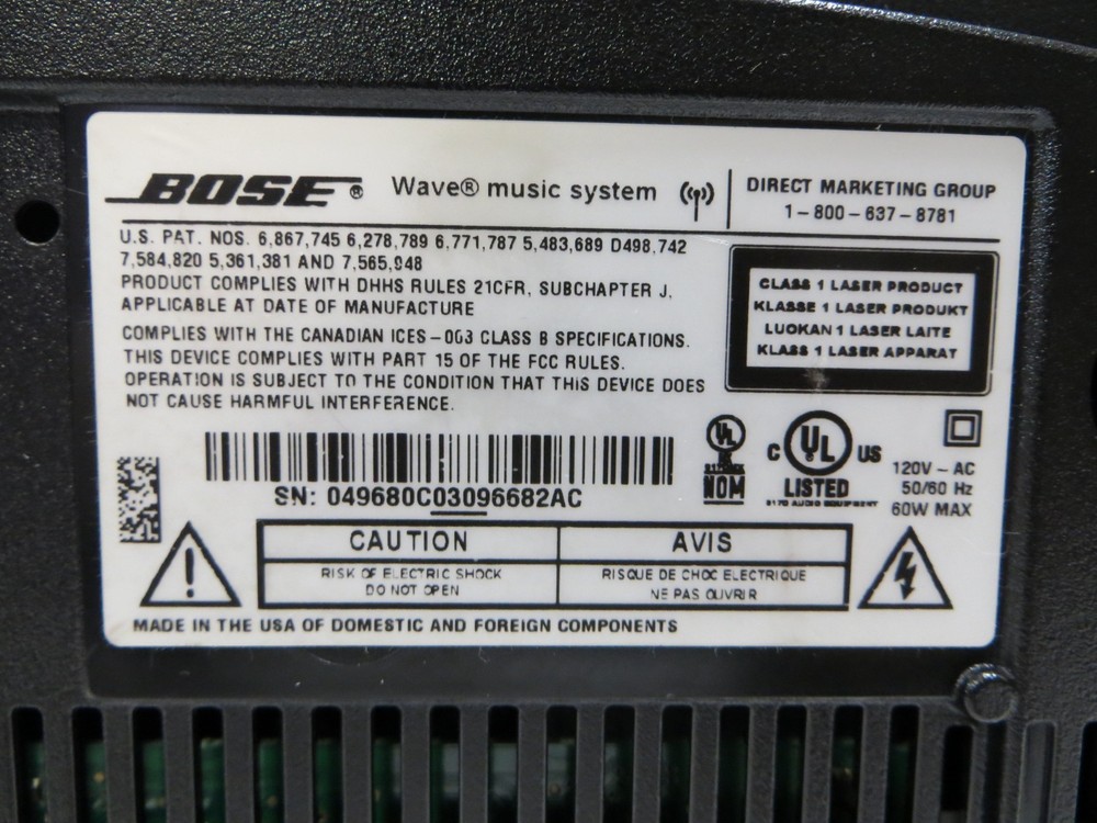 Bose Wave Music System silver w/ Remote control test working