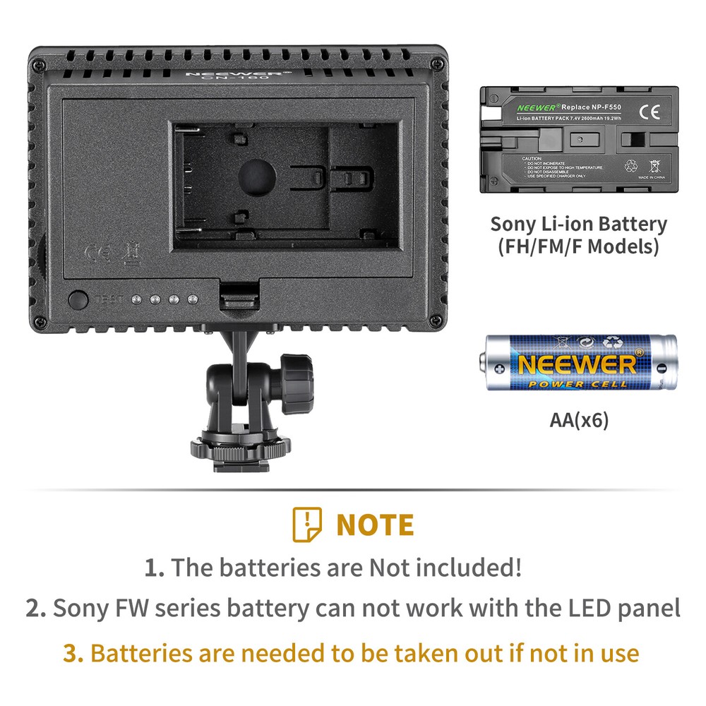 Neewer 160 LED CN-160 Dimmable Ultra High Power Panel Digital Camera Light