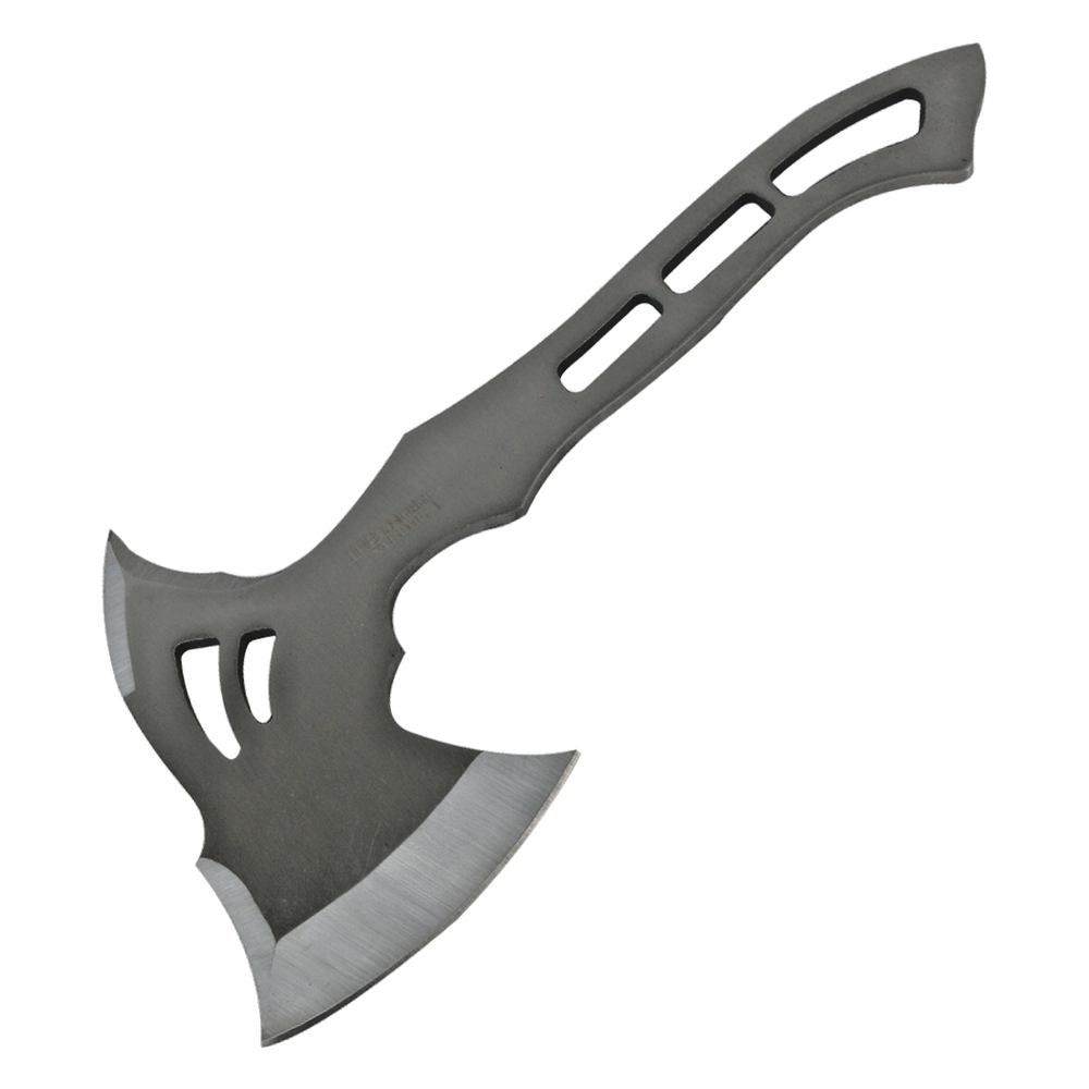 DEFENDER ONE PIECE SOLID STAINLESS Sharp Hunting Camping Hatchet AXE & Sheath