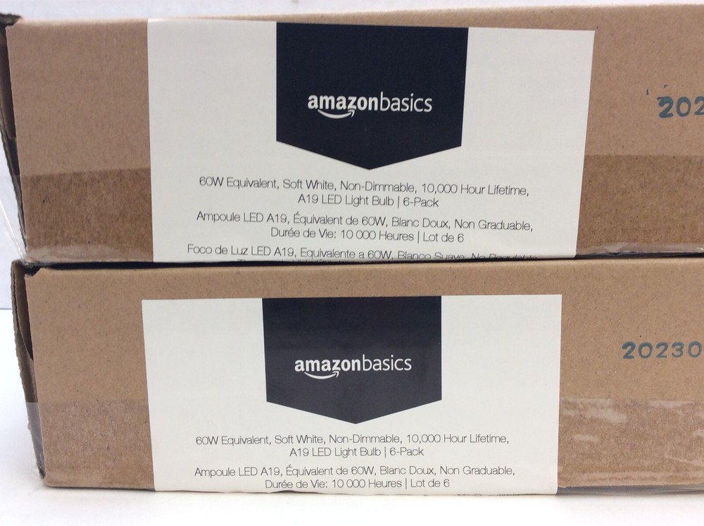 Amazon Basics A19 Soft White LED Light Bulb, E26 Base, 60w, Energy Efficient 9W