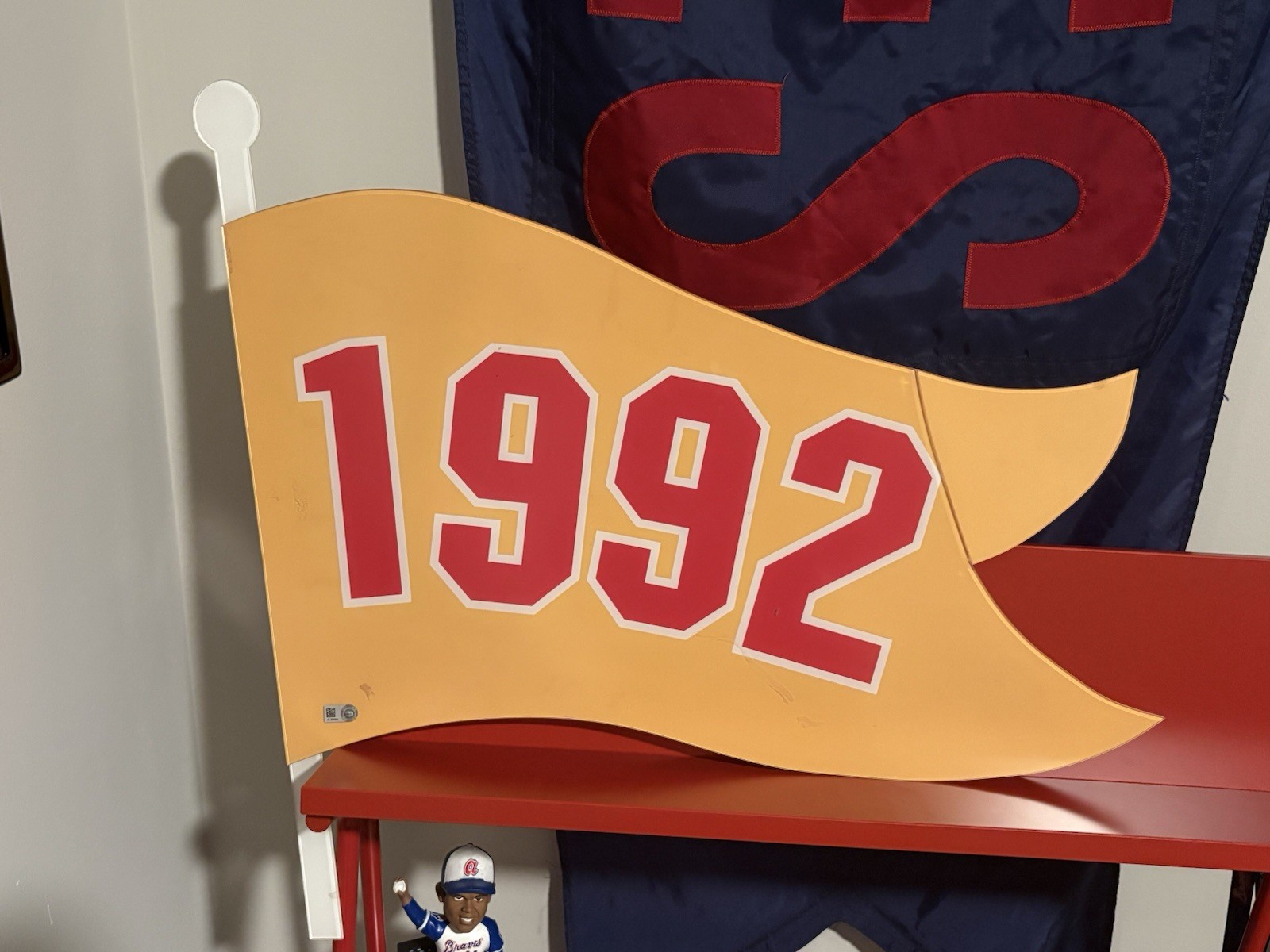 Atlanta Braves Game Used Turner Field Championship Pennant