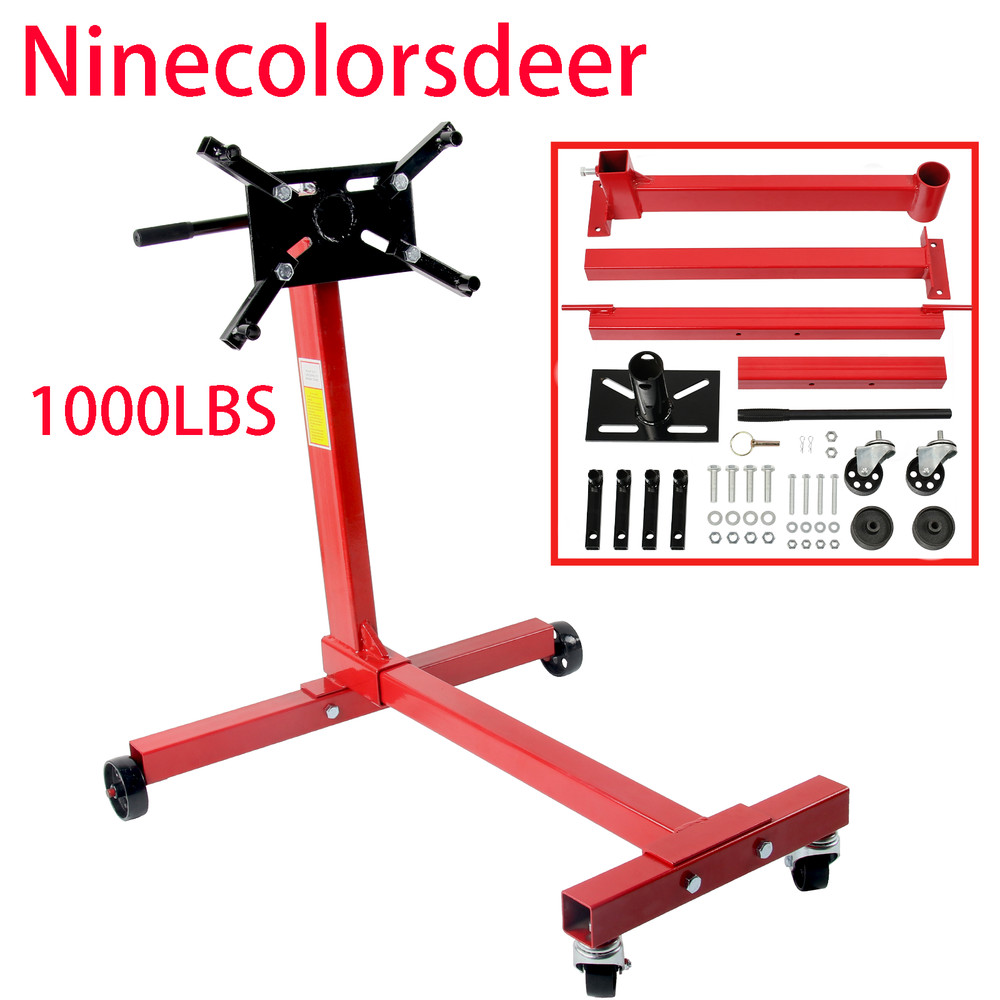 1000 LBS Folding Engine Stand Vehicle Engine Block Stand 360 Degree Head