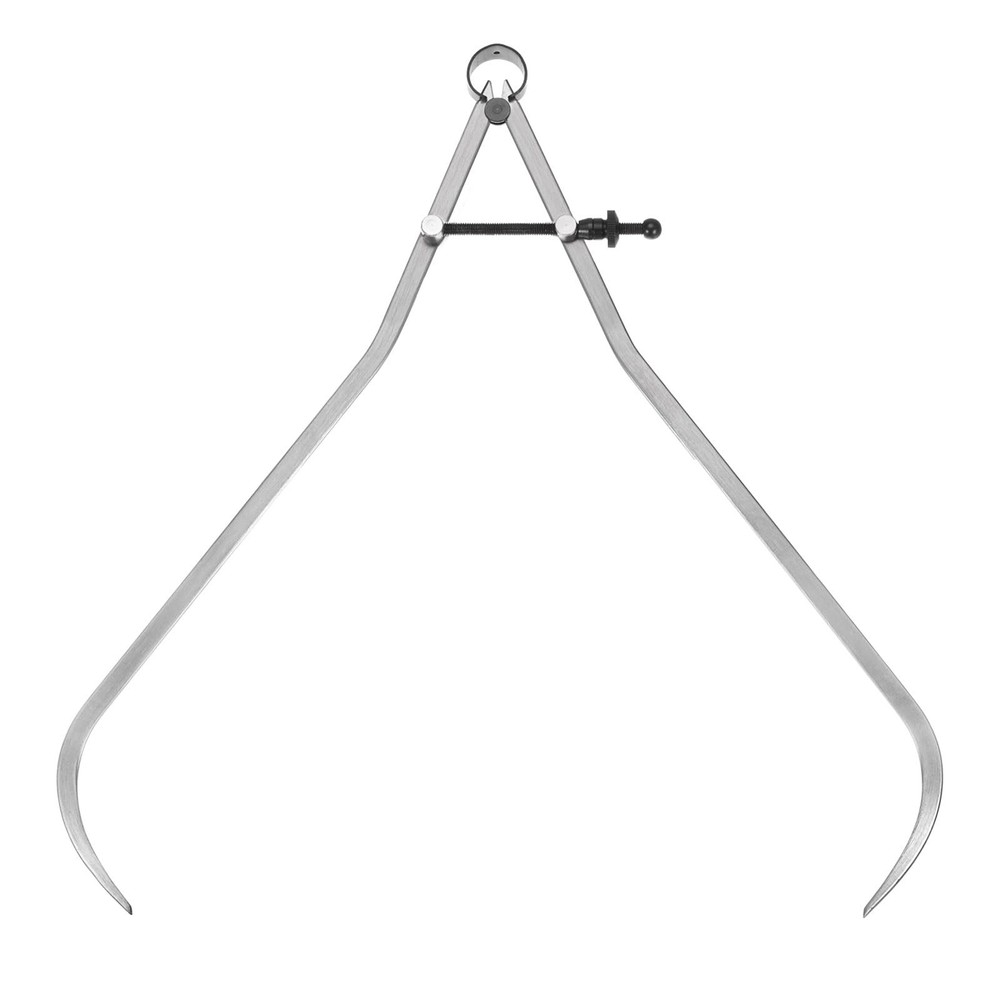 16 Inch Carbon Steel Adjustable Spring Outside Joint Caliper Solid Nut Silver