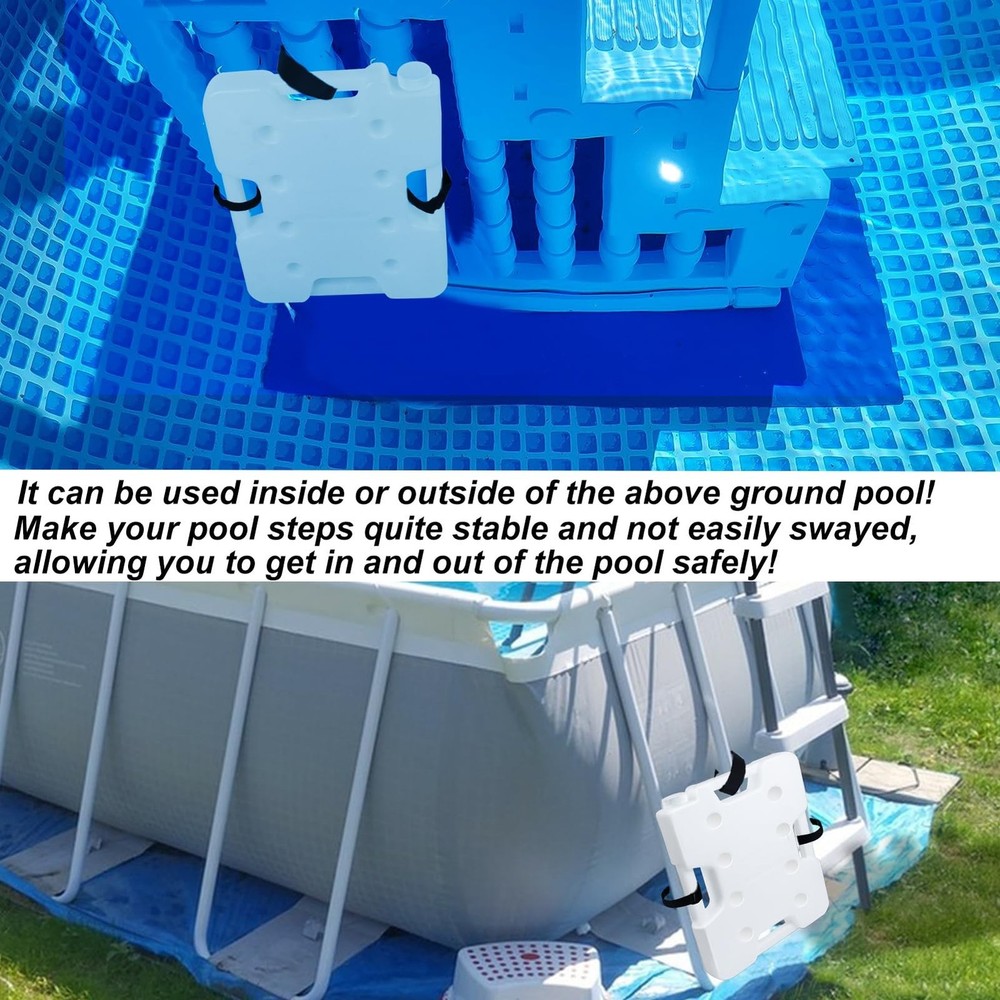 2 Pack Swimming Pool Ladder Weights for Above Ground Pools, Plastic Pool Step...