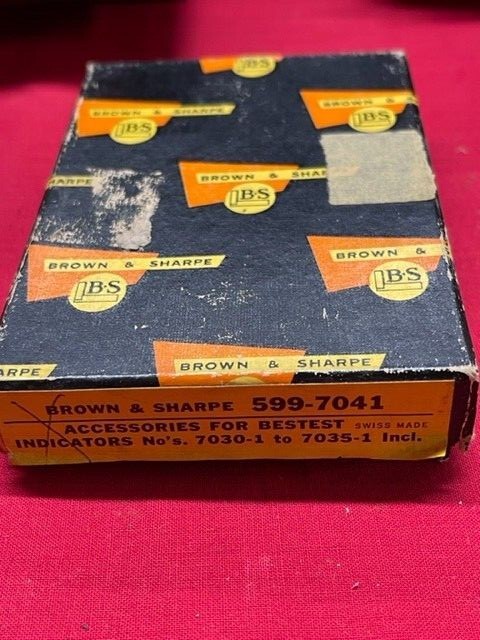 Brown & Sharpe 599-7041 BESTEST Dial Test Indicator Accessory Set-missing pieces