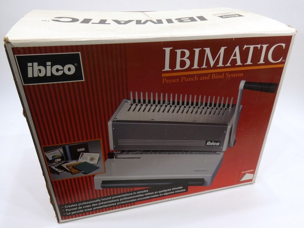 Ibico IBIMATIC Presentation Punch & Bind System w/ Covers & Combs