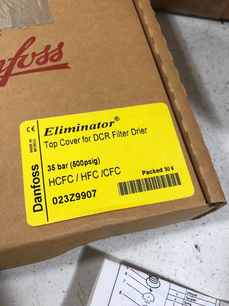 NEW Danfoss DCR-0487s Eliminator Filter Dryer Assembly; Shell & Top, 7/8” ODF