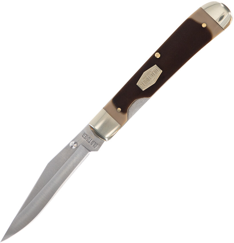 Schrade Old Timer Trapper Linerlock Sawcut Delrin Folding Pocket Knife