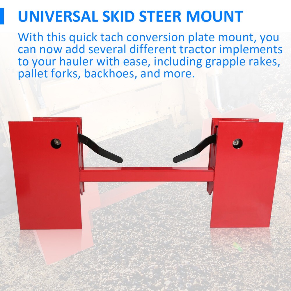 Universal Skid Steer Quick Tach Conversion Adapter Plate Attachments 4000lbs
