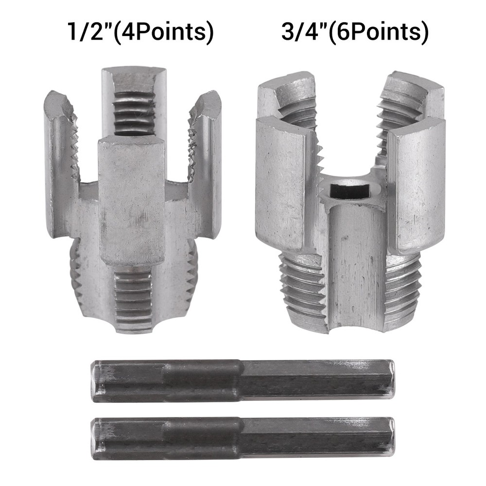 Integrated Internal & External Pipe Threading Tool For 1/2'' + 3/4'' Water Pipe