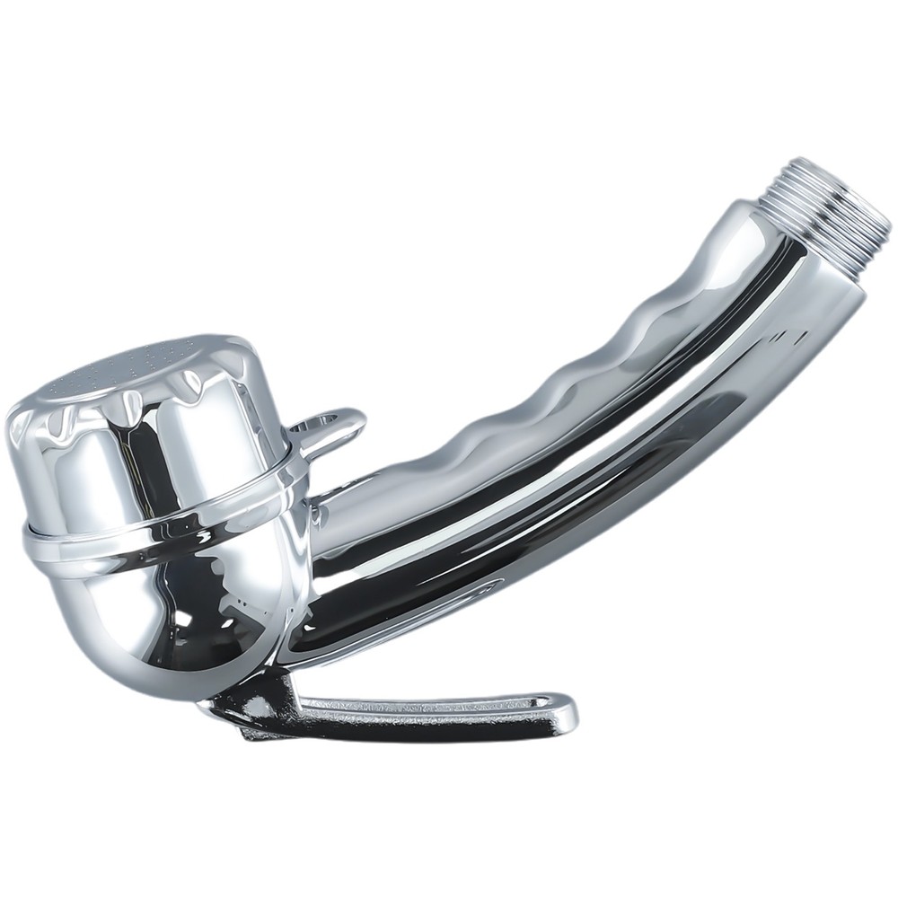 Good Quality Shower Head Silver With Start/stop Button 14.5 Cm Adjustable