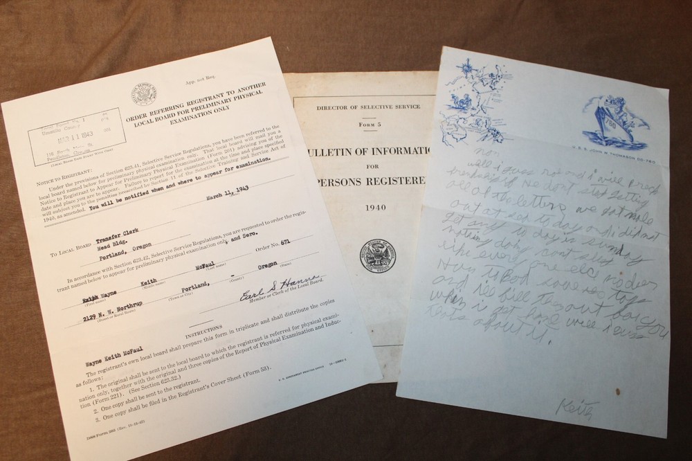 Original WW2 U.S. Navy Sailor's Named Document Lot