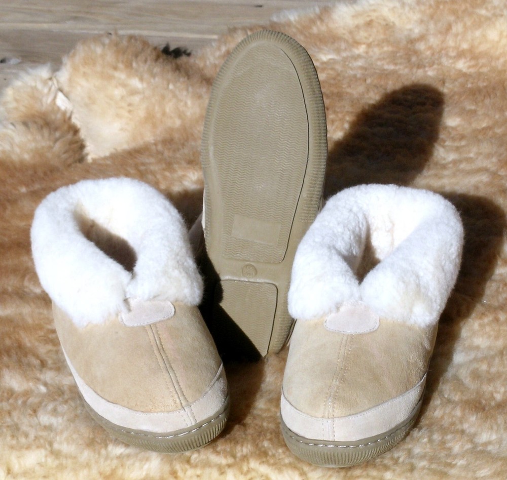 Sheepskin Slippers Rubber Soles