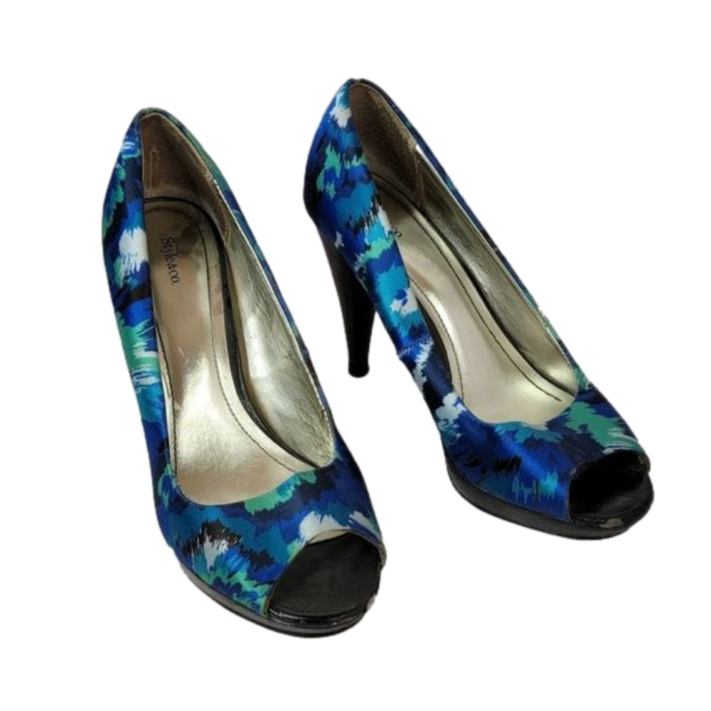 Style & Co Tie dye Open Toe Heel
