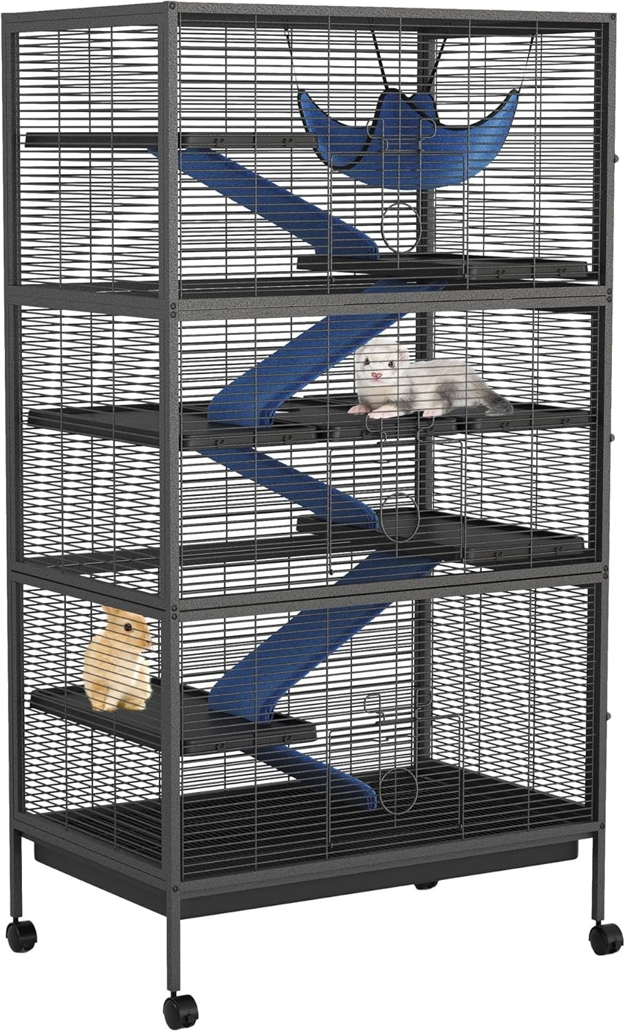 50" 6-Floor Critter Nation Cage Ferret Cage Chinchilla Rat Mice Squirrel Rabbit