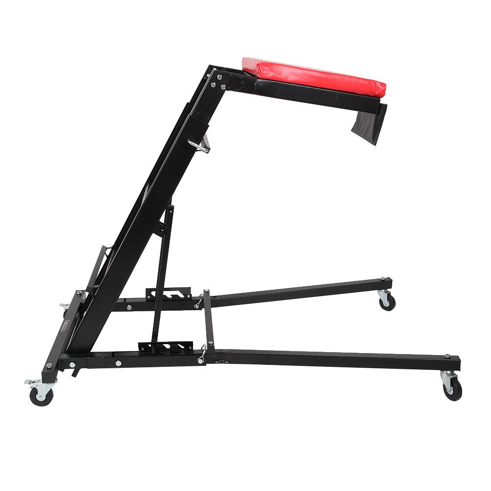 Folding Rolling Creeper Seat, Adjustable Workshop Mechanic Stool for Garage