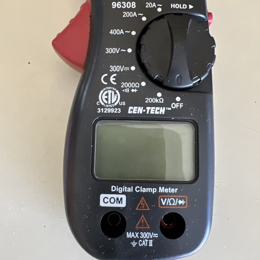 Hyper Tough Digital Clamp Meter AC DC 300V LCD Display Diode & Continuity Check