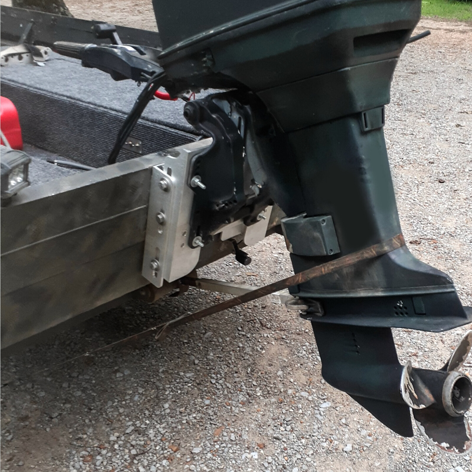 Adjustable 4'' Outboard Boat Aluminum Jack Plate Tool Silver