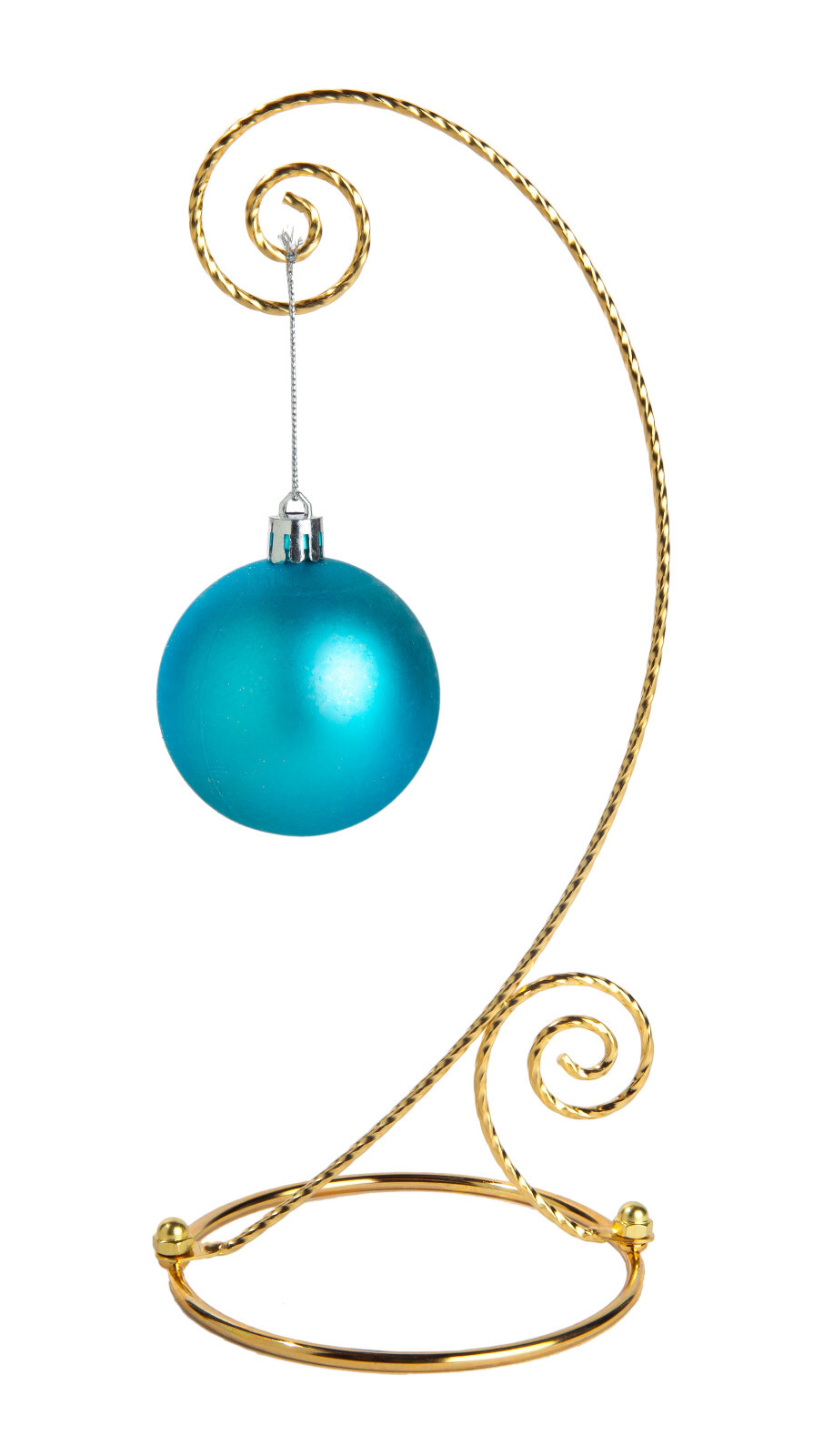 10 Inch Tall Gold Plated Brass Ornament Display Hanger Stands - 4 Pack