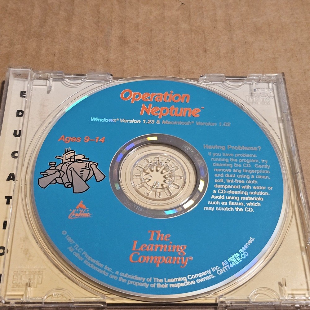 Operation Neptune Educational PC CD-ROM Bonus Disc The Learning Company