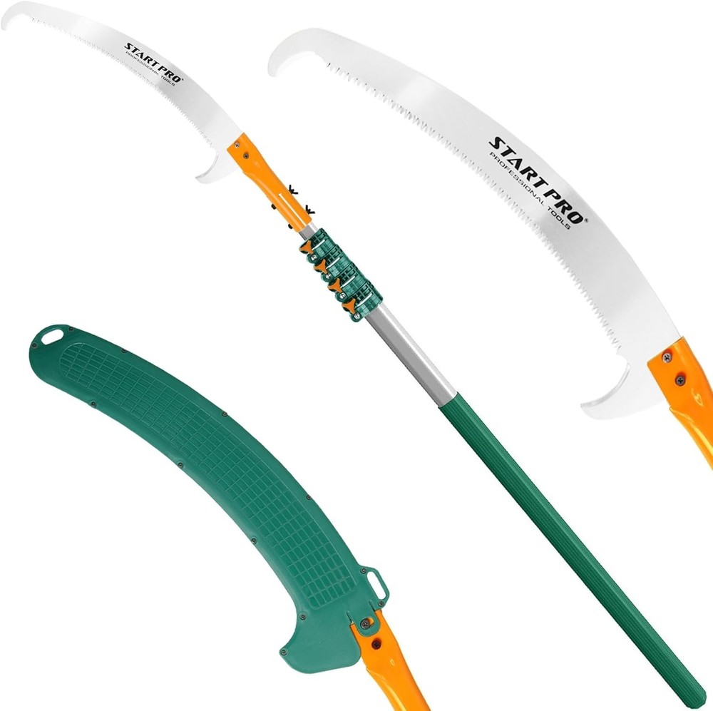 Startpro 18Ft Telescopic Tree Pruning Saw with Sharp Carbon Blade for Easy Cutti