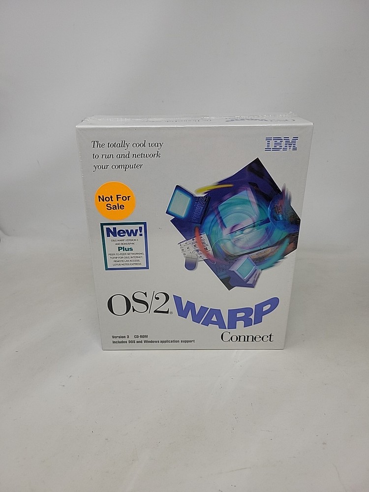 *NEW SEALED* IBM OS/2 Warp Connect Version 3 CD-Rom Vintage Computer Software