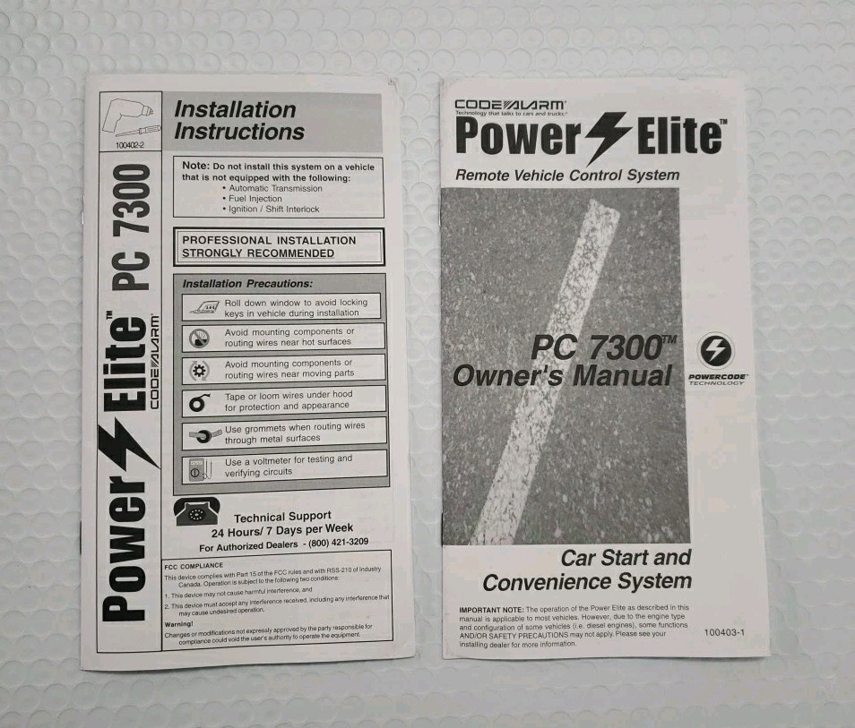NEW CODE ALARM PC 7300 - POWER ELITE SERIES - REQUIRES PC30 MODULE