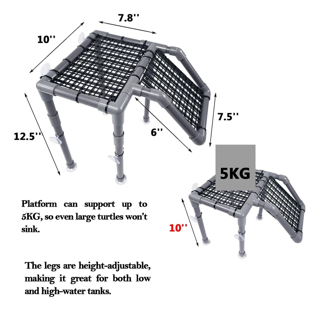 Turtle Tank Accessories Turtle Basking Platform for Aquatic Turtles Docks, 10...