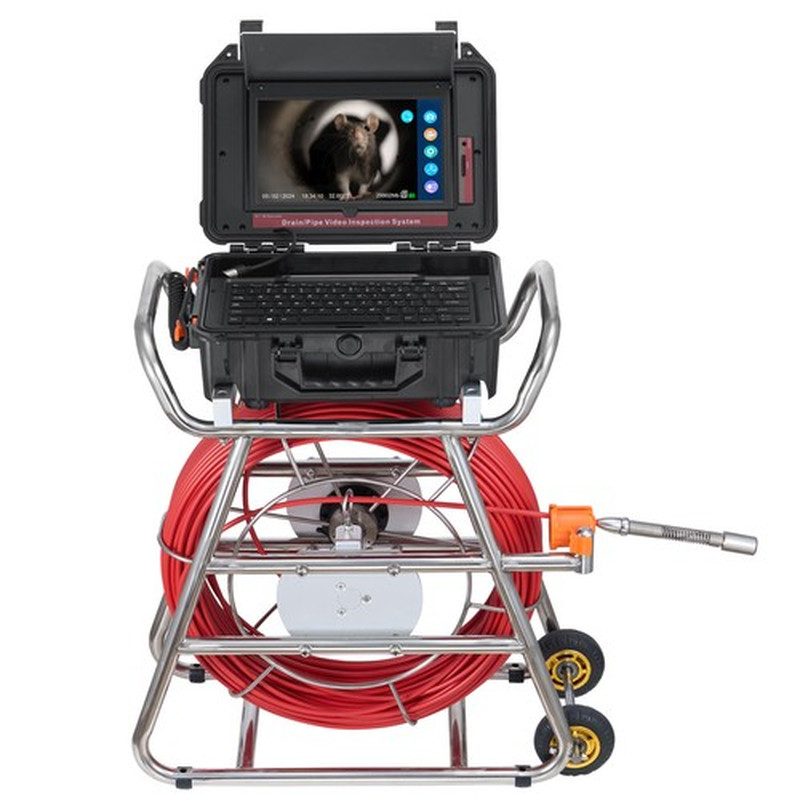 Sewer Camera 328 Ft/100M Self-Leveling Drain Camera with 10.1" Touchscreen