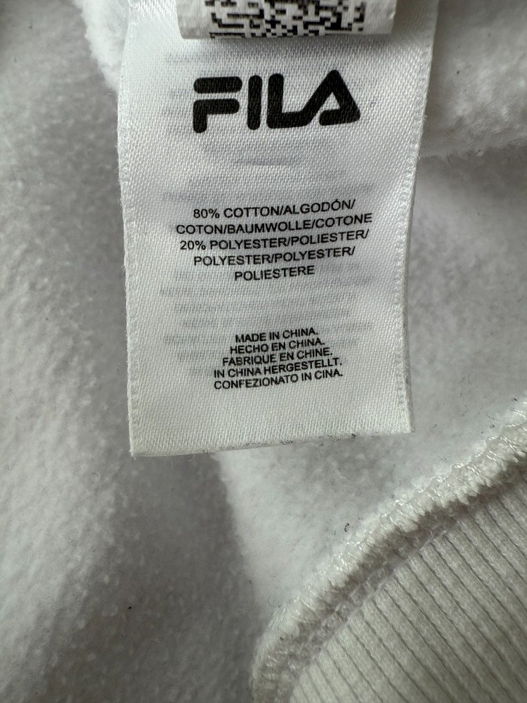 Fila Jumper White Cotton PullOver Medium M 38-40 in
