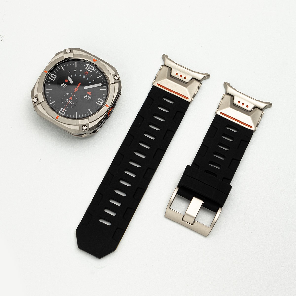 Silicone Band + Metal Case For Samsung Galaxy Watch Ultra 2025 /Ultra 47mm Strap