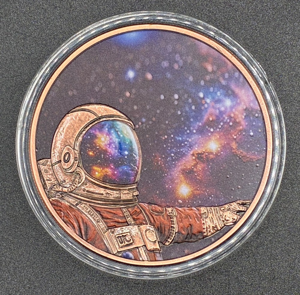 5 oz Space Commander Colorized Copper in Capsule