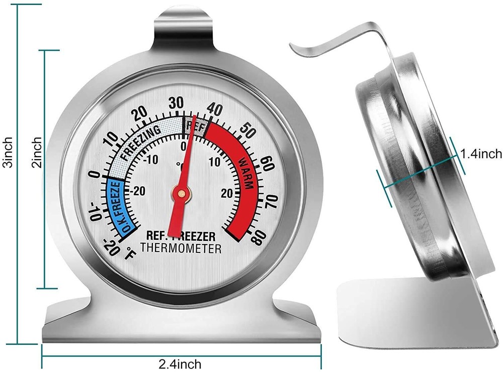 3PK Refrigerator Thermometer Freezer Kitchen Fridge Temperature Gauge Sensor