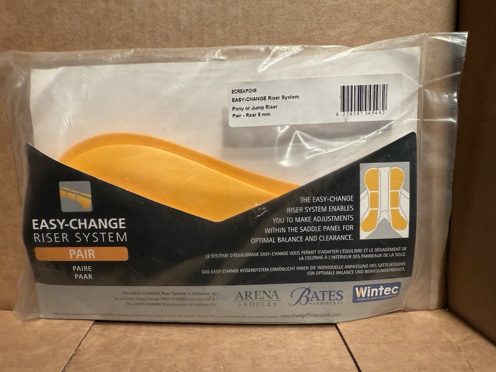 Wintec Bates Easy Change Riser System. Pair - Pony Or Jump Riser. Rear 8 mm.