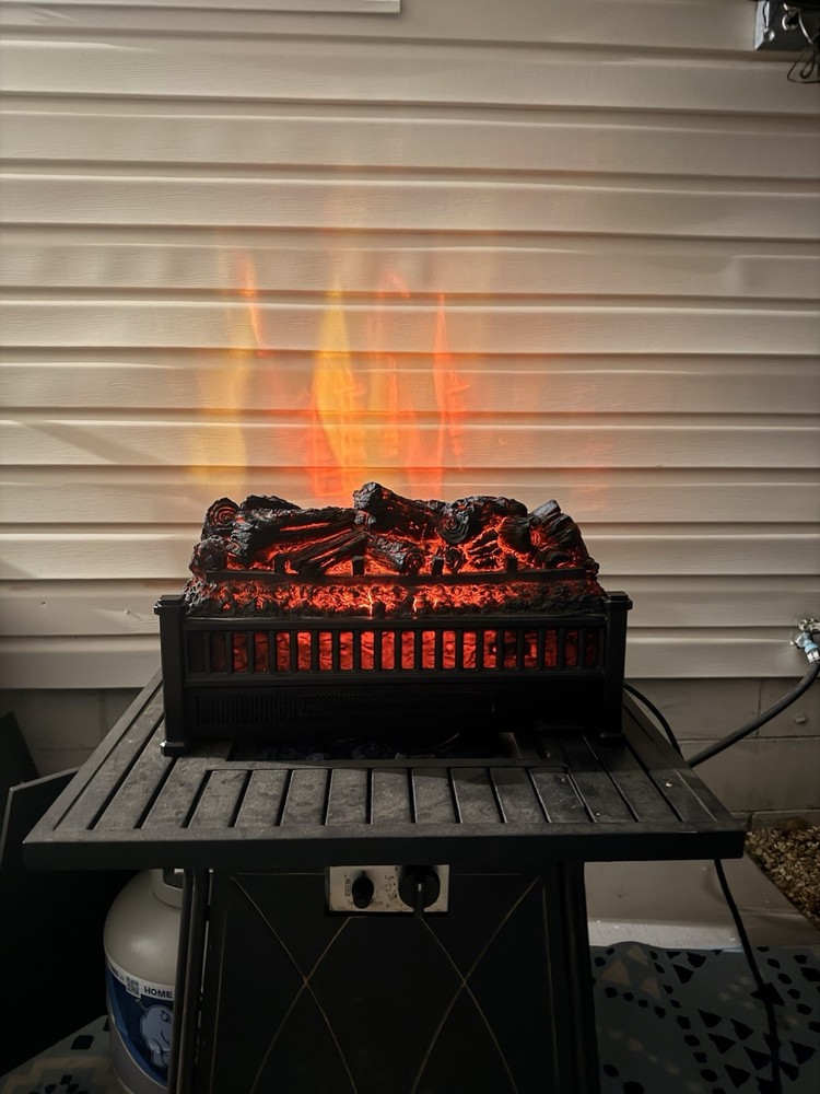 Electric Fireplace Heater Insert – Realistic Log Flame Effect