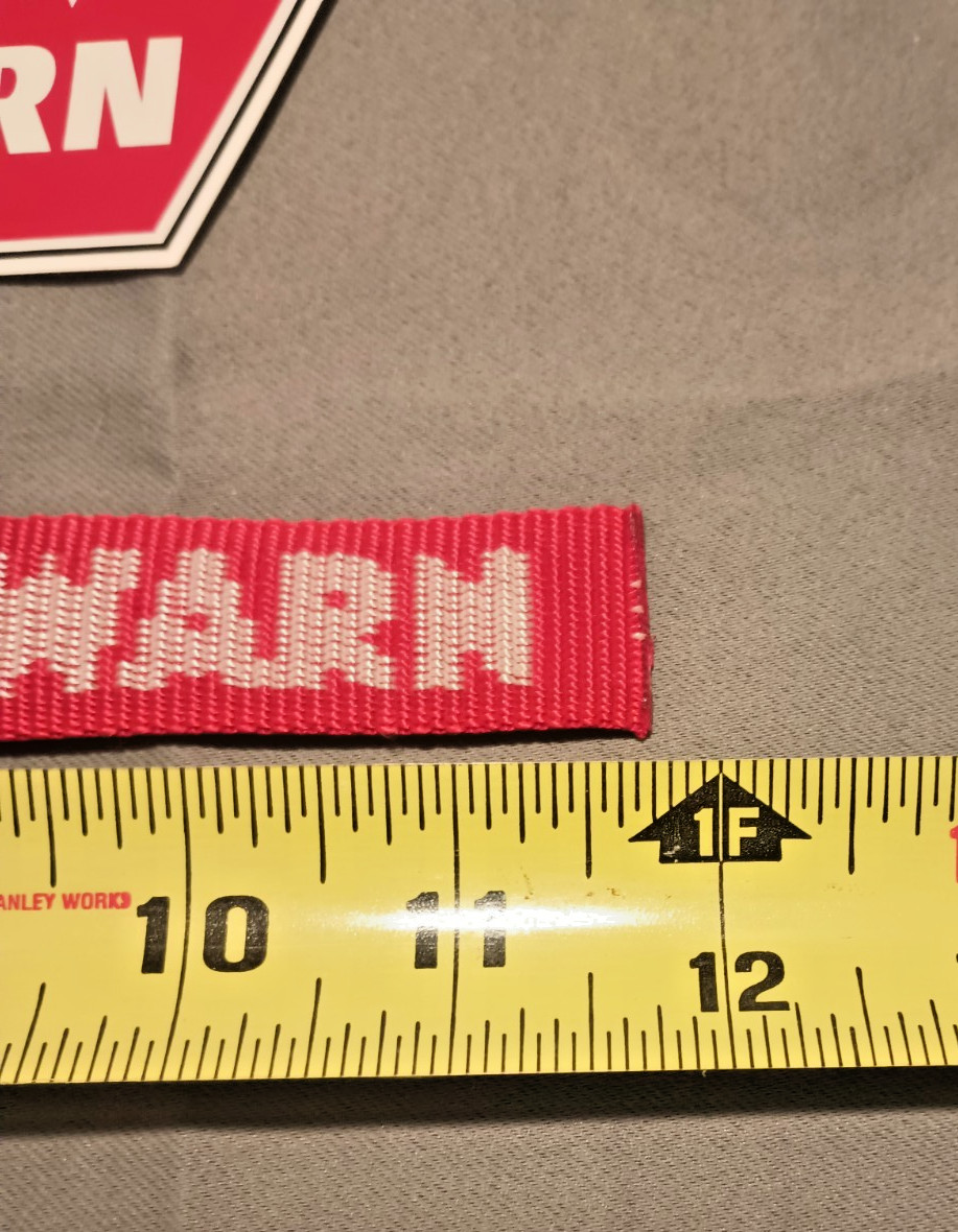 Genuine Warn 69645 38293 Replacement Red Hook Strap Pull Grab Winch Logo Safety