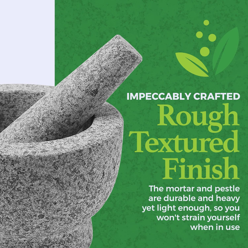 MEDca Mortar & Pestle Grinder Granite Pill Crusher Set