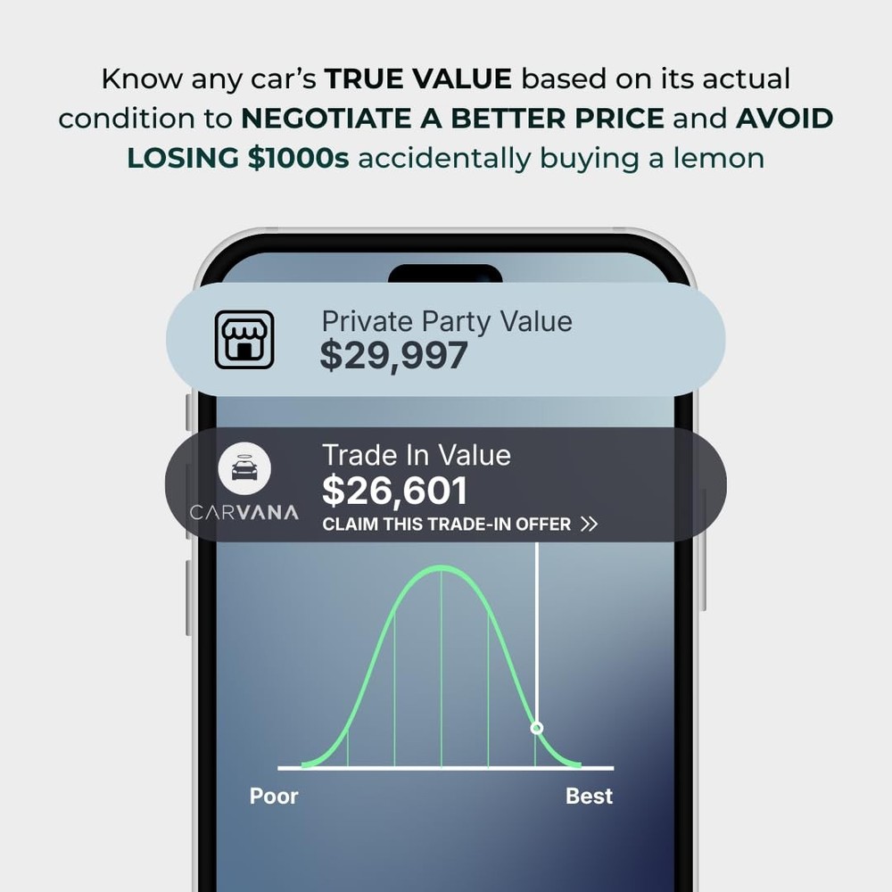 Bluetooth OBD2 Scanner for iPhone & Android Diagnostic Scan Tool for Repairs...