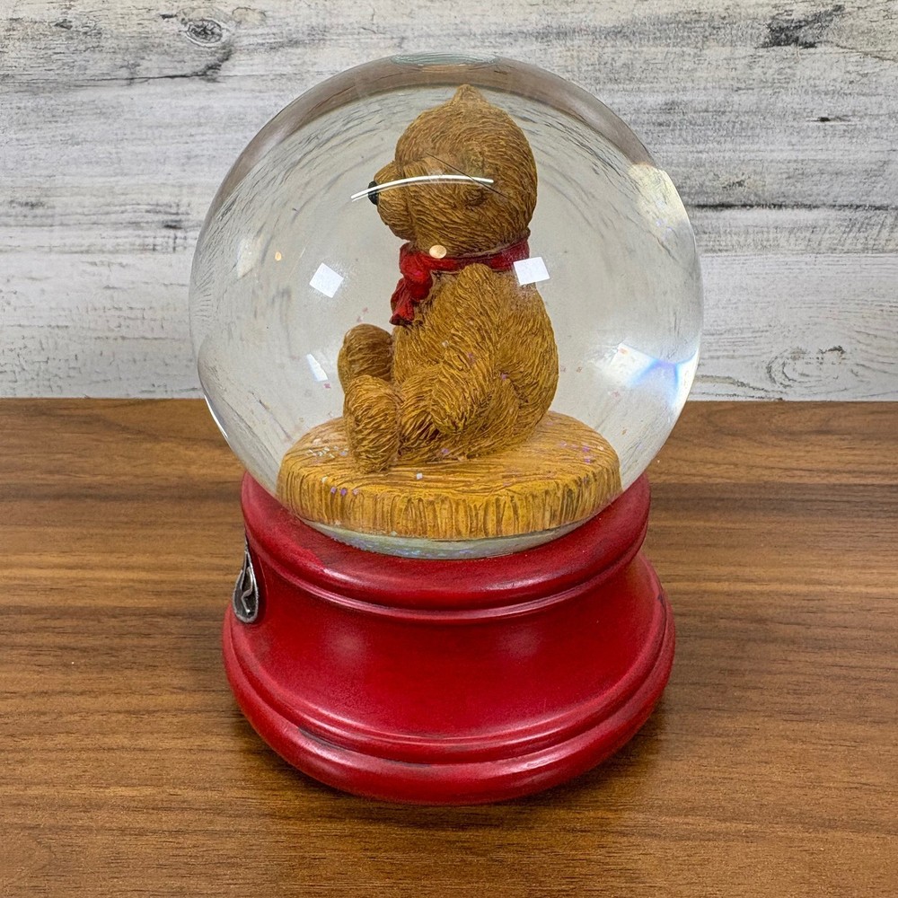 St.Nicholas Square Musical Snowglobe Jingle Bells 2012 Teddy Bear