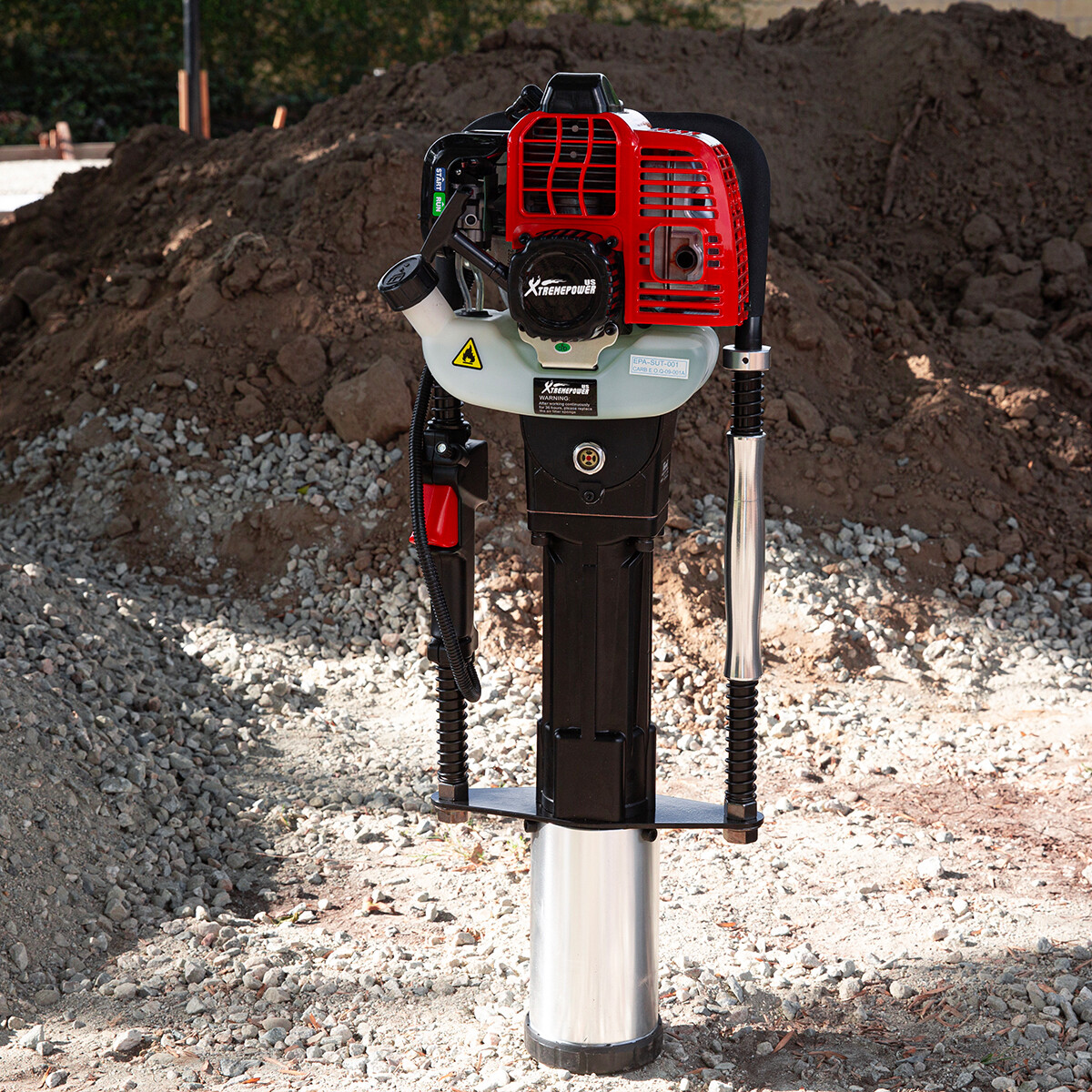 XtremepowerUS 52cc Gas-Powered Fence T-Post Driver Engine Gasoline Pile EPA CARB