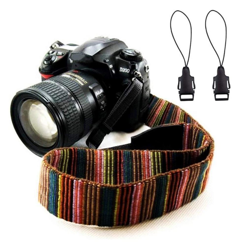 Camera Strap Canvas Multicolor Neck Shoulder Camera Strap with Quick Release ...