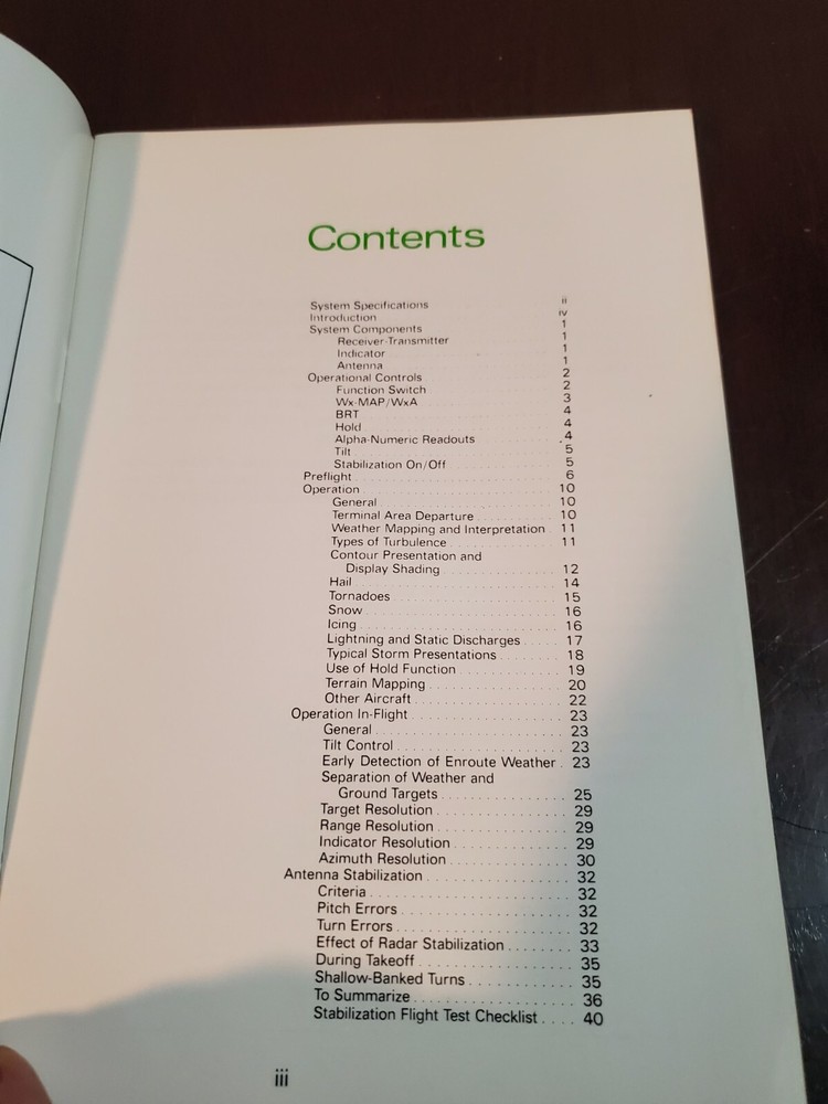 Bendix RDR 1200 Weathervision System Pilot's Guide Manual
