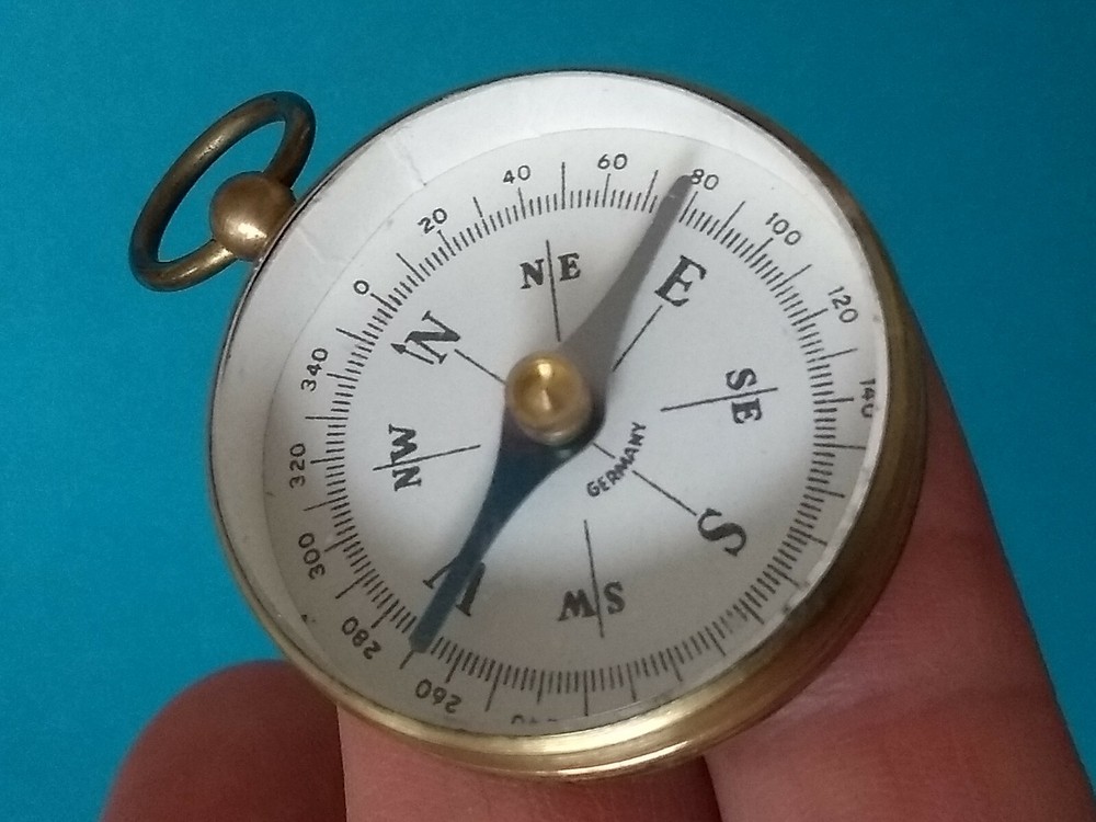 Brass Magnetic Compass, German.