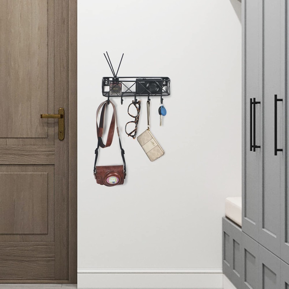 Key Holder for Wall Decorative, Entryway Key Hooks, Wall Mounted Key Rack wit...
