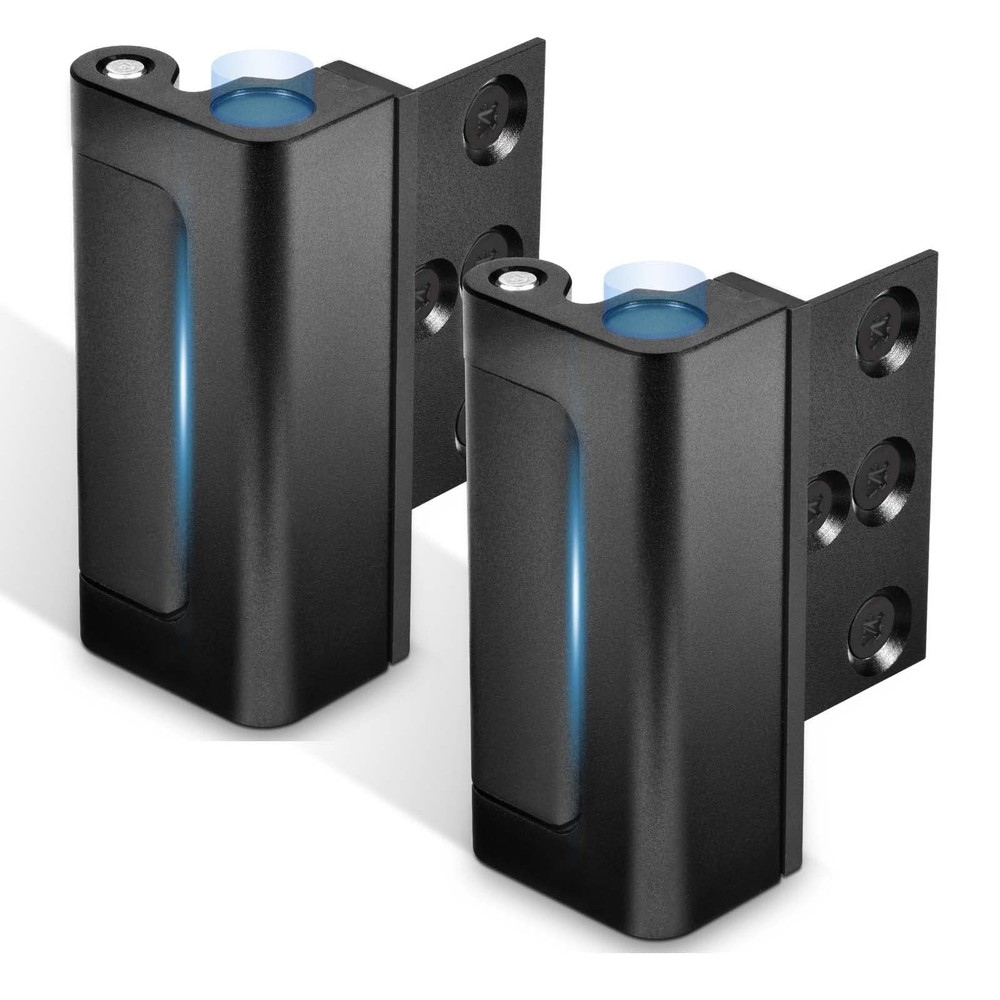 Steinwhale 2Pack Home Security Door Reinforcement Lock, 3 Inch, Black