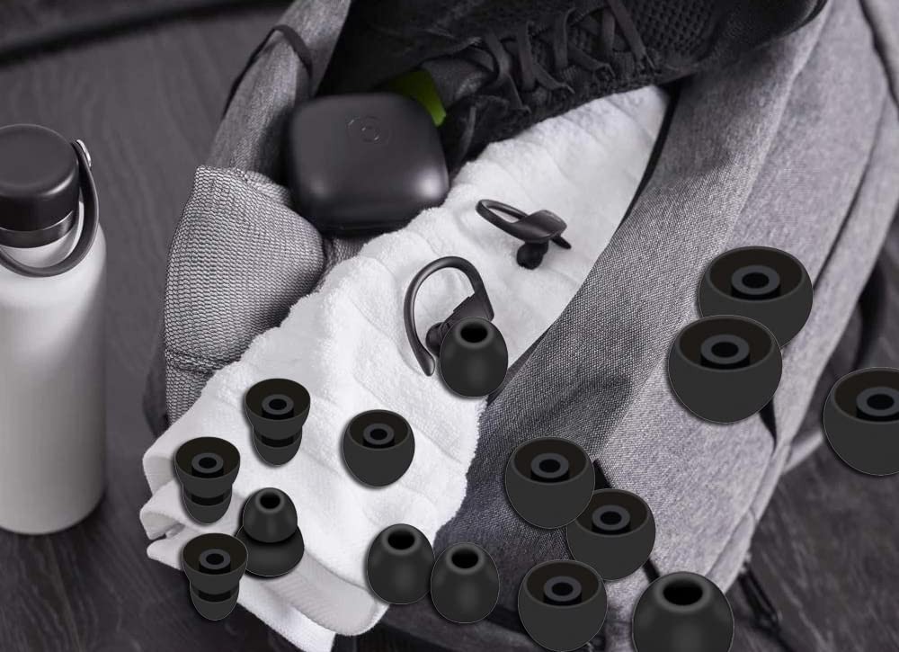 Replacement Ear Tips TEEMADE Small , Medium , Large and Double Flange, Black