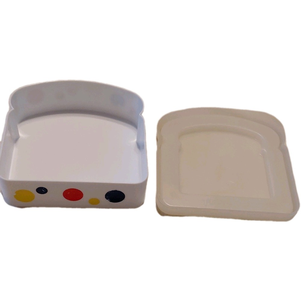 Hostess Wonder Bread Polka Dot Plastic sandwich container with Lid