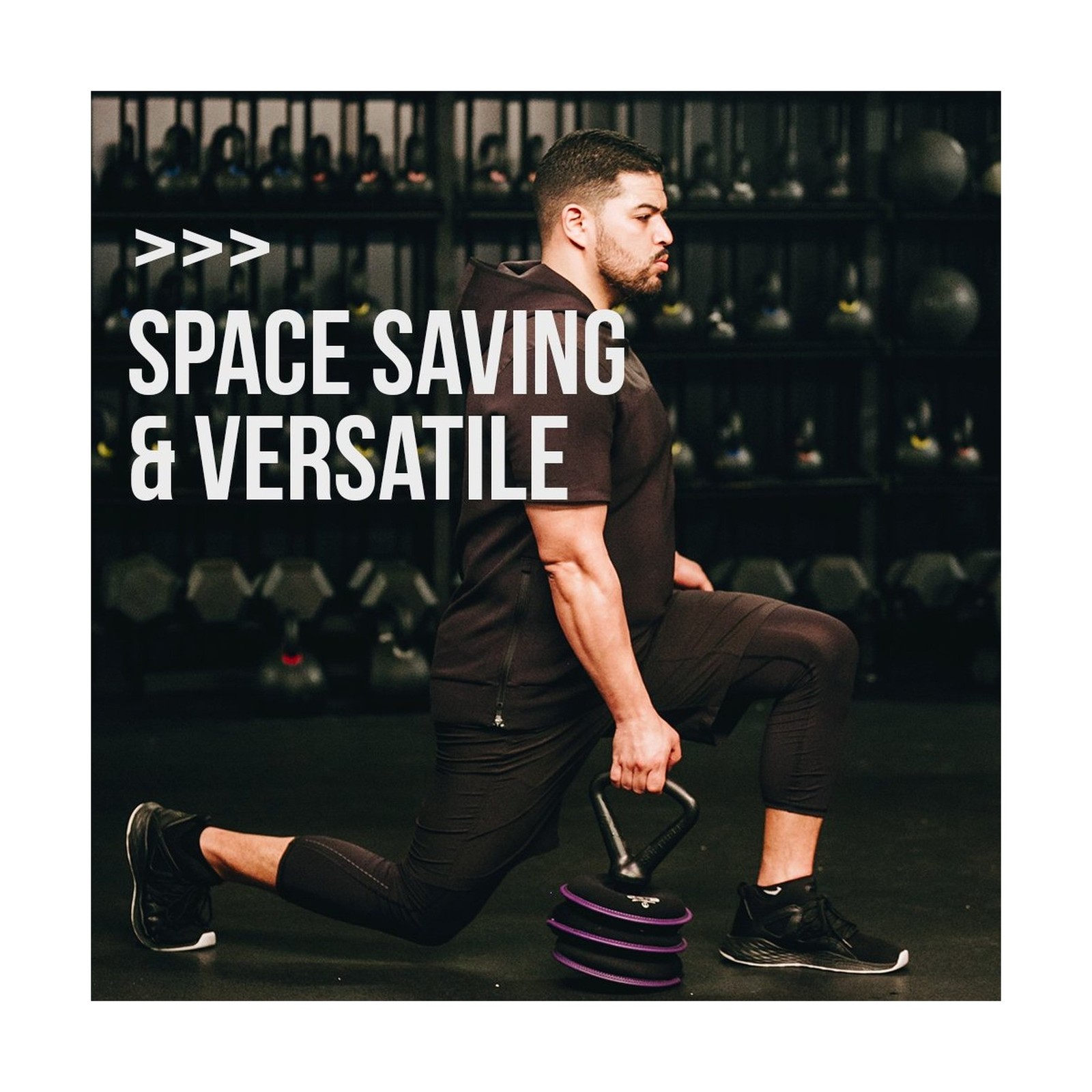 Hyperwear SoftBell Adjustable Kettlebell Set - Soft, Vinyl-Coated Weight Plat...