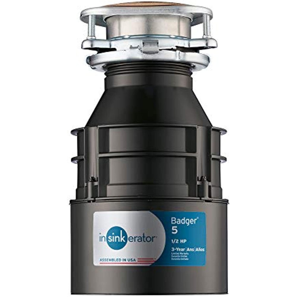 InSinkErator Garbage Disposal, Badger 5, 1/2 HP Continuous Feed,Black